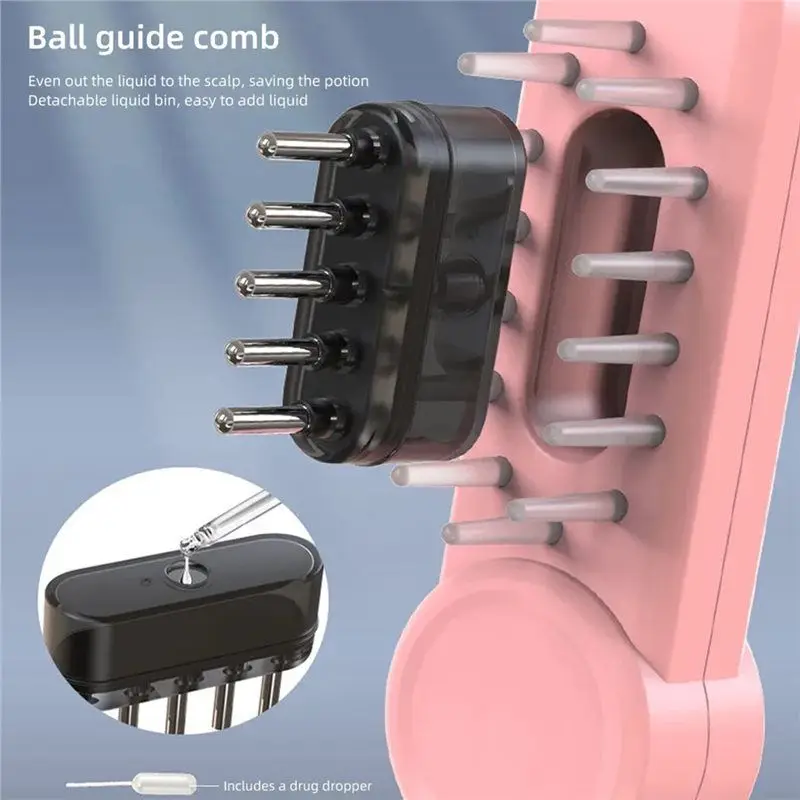 مشط تدليك الثرثرة الكهربائية العلاج بالضوء تدليك نمو الشعر فرشاة فروة الرأس مكافحة تساقط الشعر مبيعات قضيب الزيت السائل #4