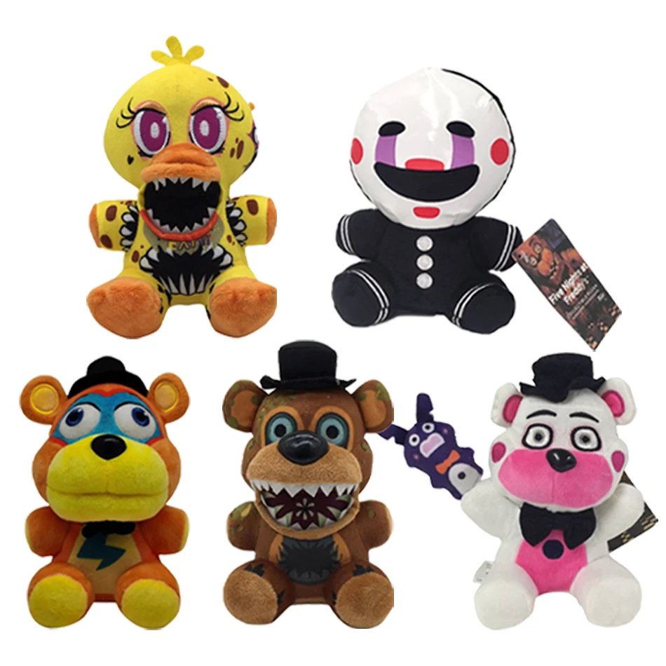 ตุ๊กตาเฟรดดี้ FNAF ขนาด 18 ซม. ของเล่นตุ๊กตาสัตว์นุ่ม หมี กระต่าย เกม Fnaf ของเล่นตุ๊กตา ของขวัญวันเกิด วันคริสต์มาส สำหรับเด็ก