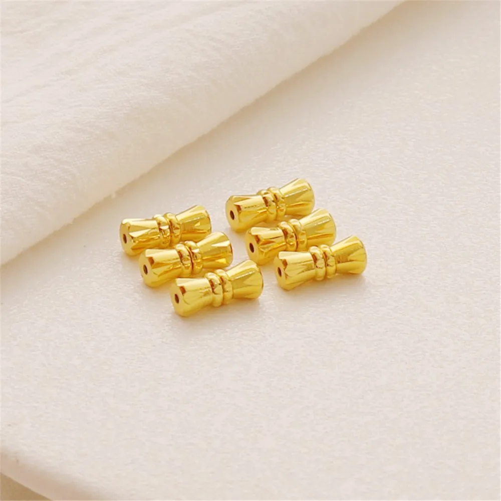 18K Gold-coated Copper Gold-Plated Screw Link, Necklace Buckle, DIY Jewelry Accessories, Bracelet, Necklace Button Head, 5x11mm