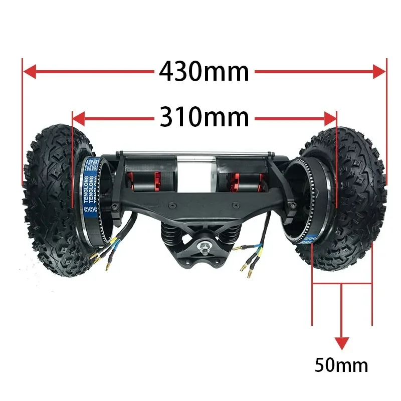 Flipsky Pneumatic All-Terrain-Reifensatz mit bürstenlosen Gleichstrommotor 6374 Offroad-Räder für Skateboard