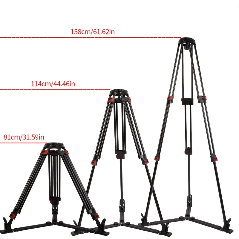 Miliboo MTT609A bez głowicy przenośny statyw aluminiowy do profesjonalnej kamery wideo/DSLR Stand Ground Extension