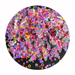 Rainbow Shooting Star Mixed Star Heart Sequins Slices Polymer Clay Sprinkles for Slime Crafts DIY Cute Plastic Klei Accessories