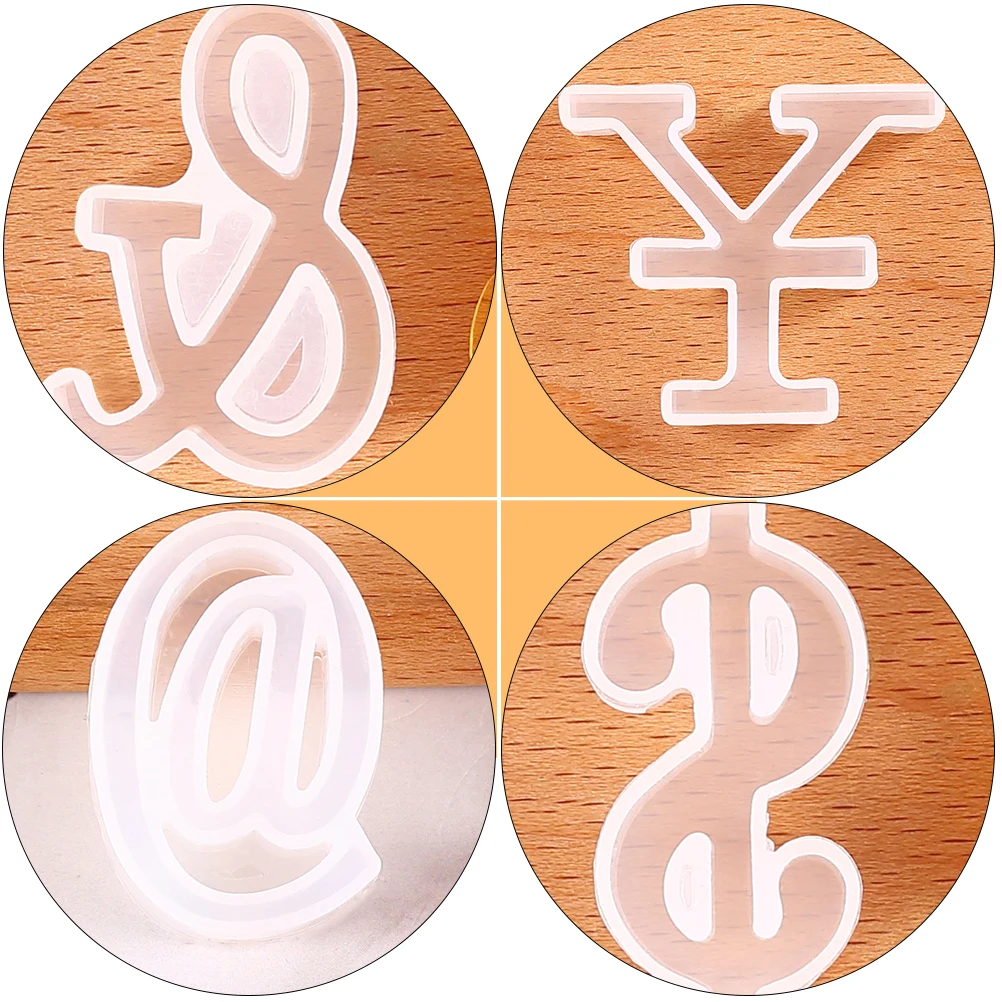 

4 Pcs Drop Mold Silicone Symbol Molds for DIY Epoxy Crystal Drop Mold Jewelry Making Crafts High Transparency Flexible