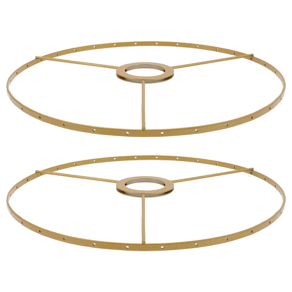 

2pcs 15Cm E27 Iron Lampshade Frame Sturdy Diy Holder For Table Pendant Lamps 1Cm Center Hole Lampshade Adapter Bracket Kit