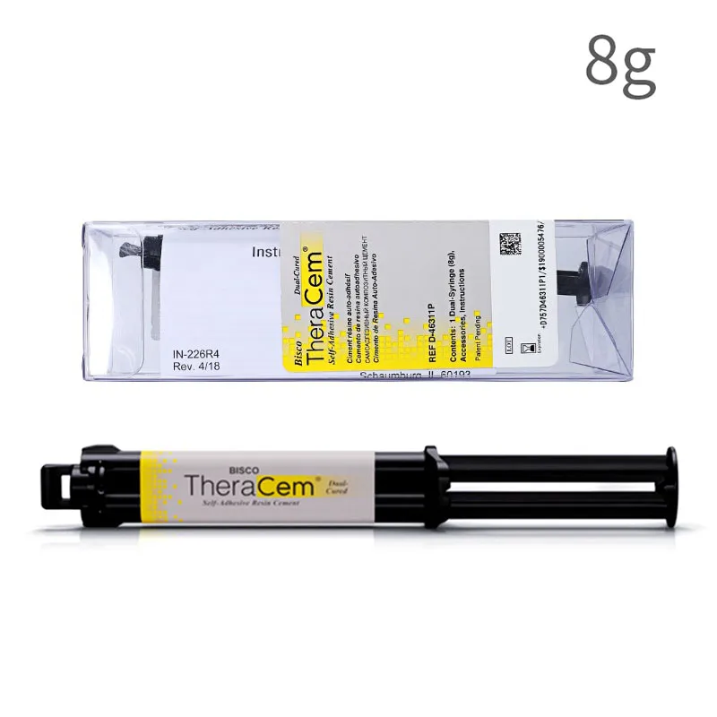 Dental Material BISCO TheraCem Self Adhesive Double Curing Resin Cement 8g Metal Ceramic Resin Repair Adhesive Bonding Material
