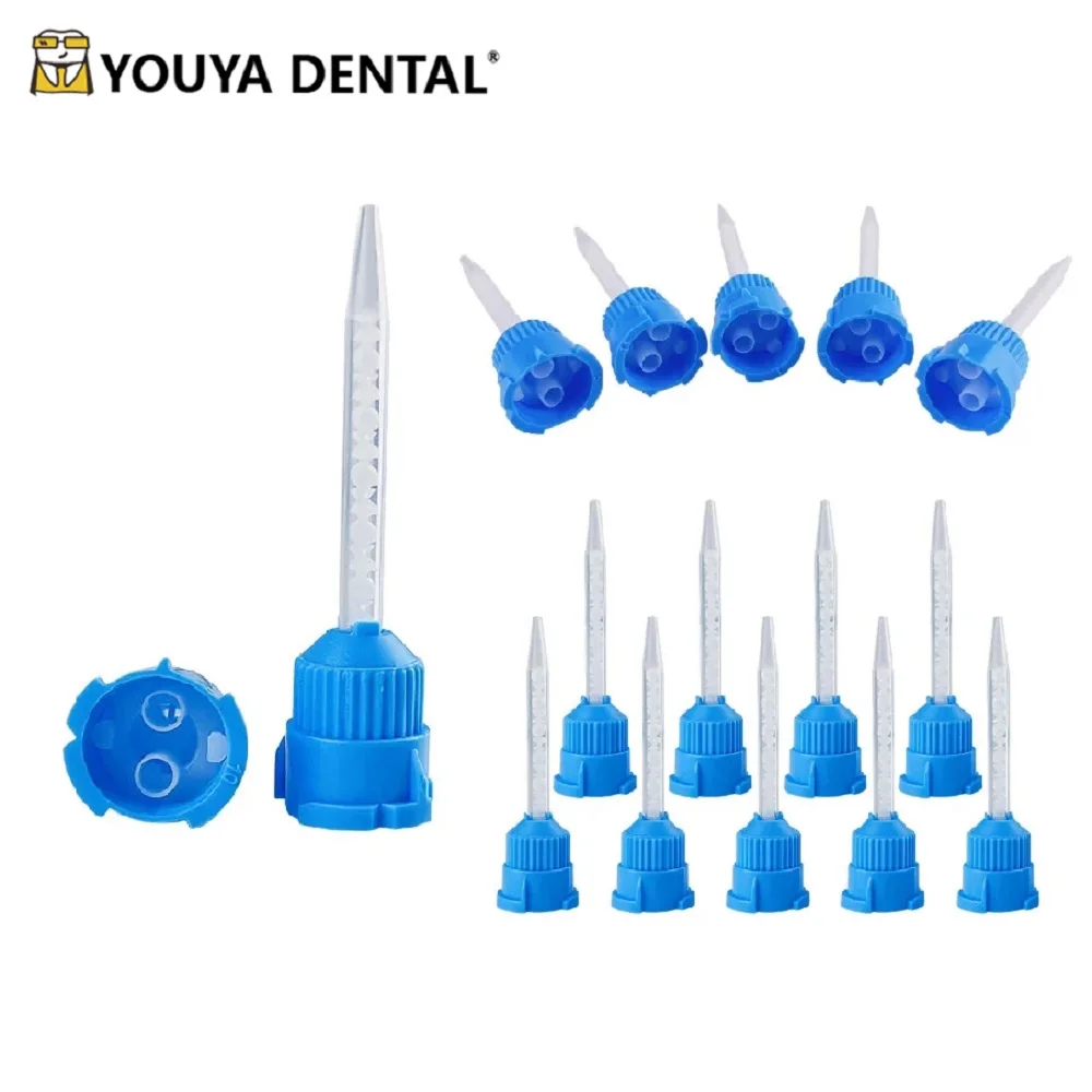 

50pcs Dental Silicone Rubber Mixing Head Impression Nozzles Temporary Mixing Tips Dentistry Materials
