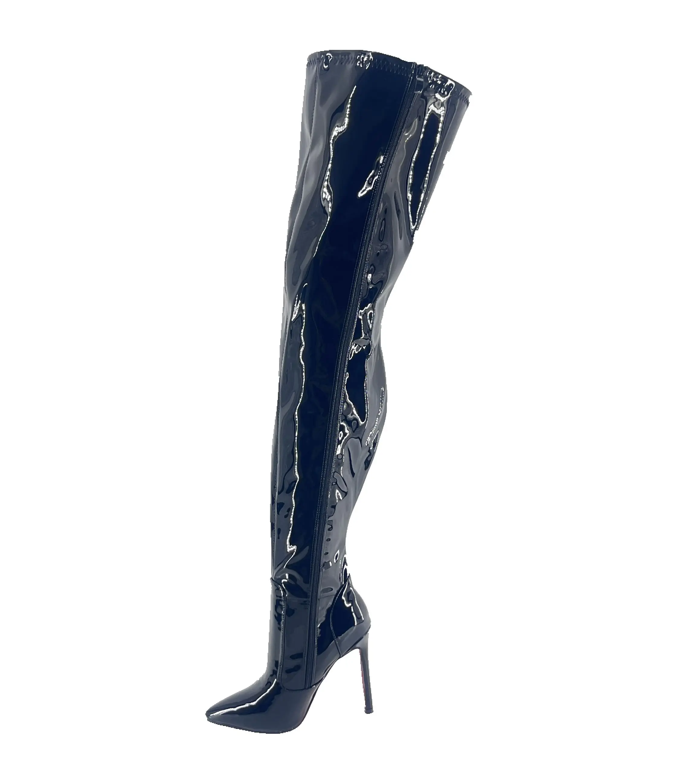 

SEEK MATE European and American fetish sizes 36-46, knee length , thin high heels, new sexy super long thigh boots, pointed re