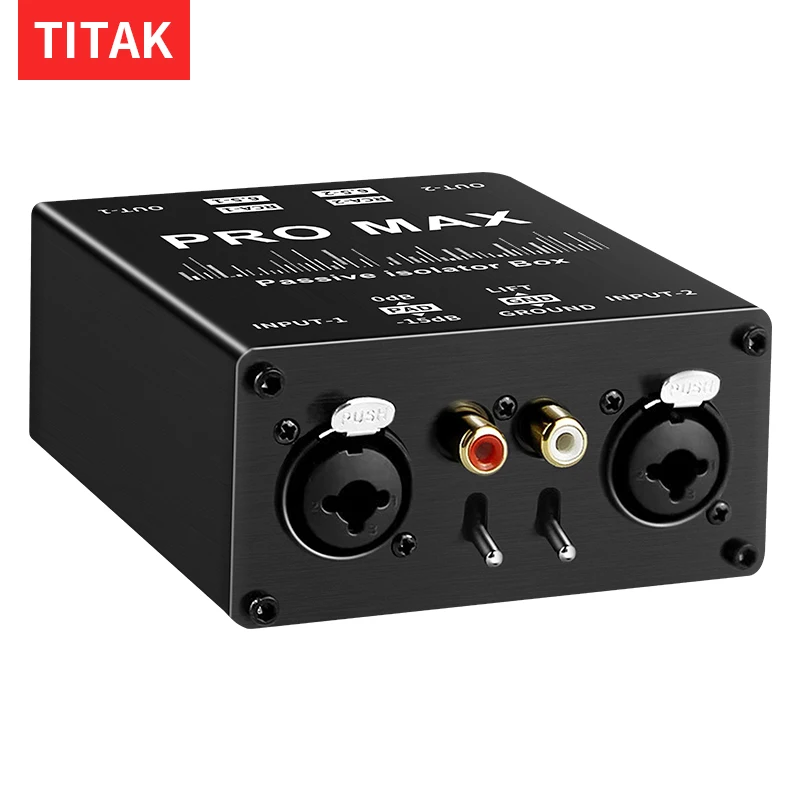 

RCA Professional Audio Noise Multi-functional XLR Audio Isolator Filter 2 Way Passive Audio Isolator Accessories Live Broadcast