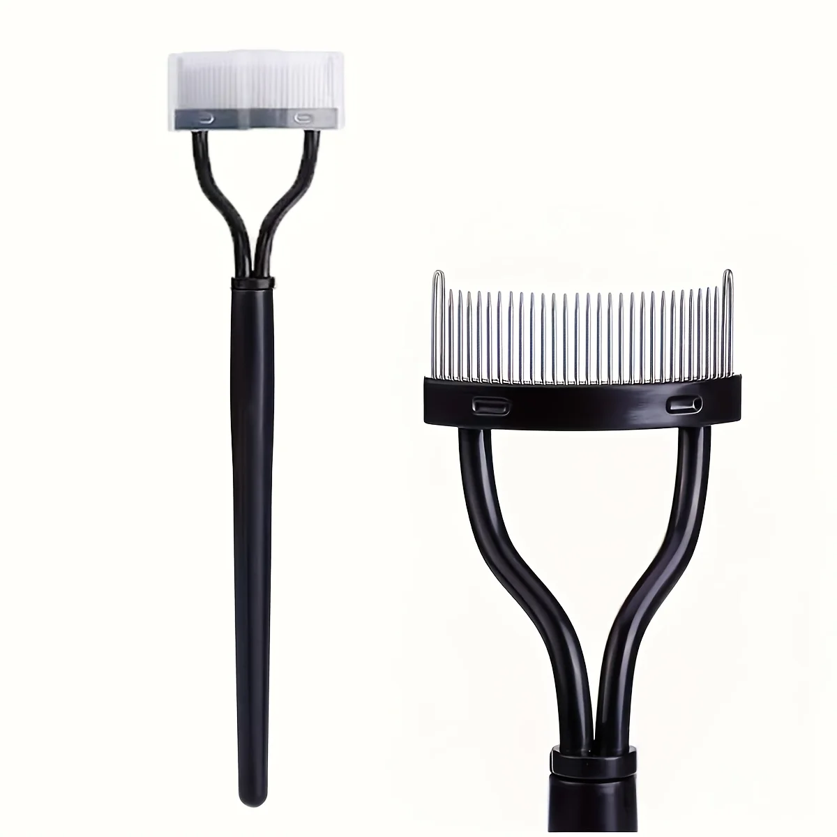 1PC Dual-Ended Lash Tool - 2-in-1 Mascara Comb & Separator, Arc Design for Tangle-Free Application, Travel Essential