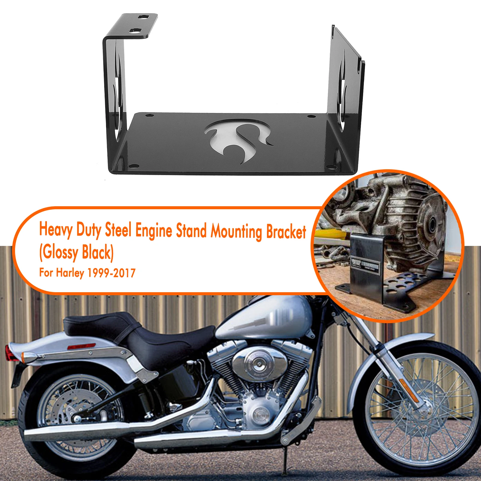 

1 * Motorcycle Side Engine Mount Bracket Support Holder For Harley Unbalanced Twin Cam TC88A 1999-2017