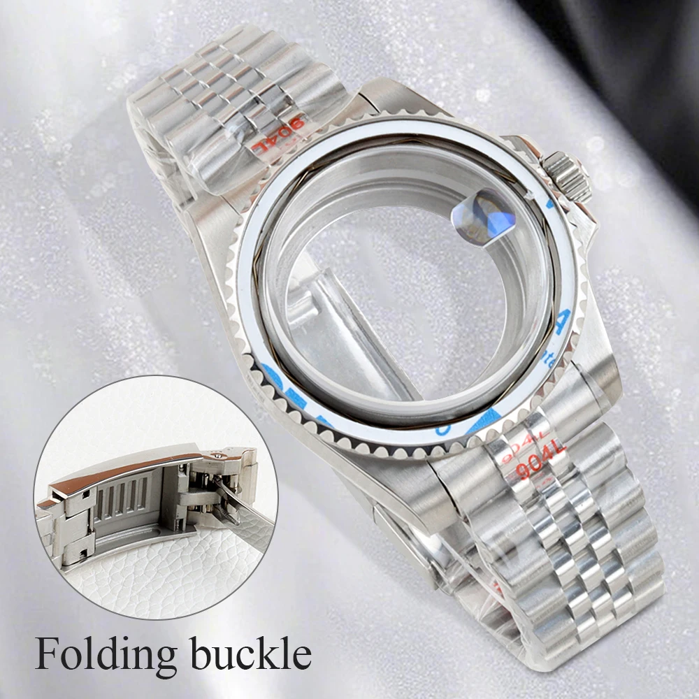 

No Ceramic Bezel NH35 Case 40mm High Quality Stainless steel Sapphire Glass Watch Parts for SUB GMT NH34 NH35 NH36 movement