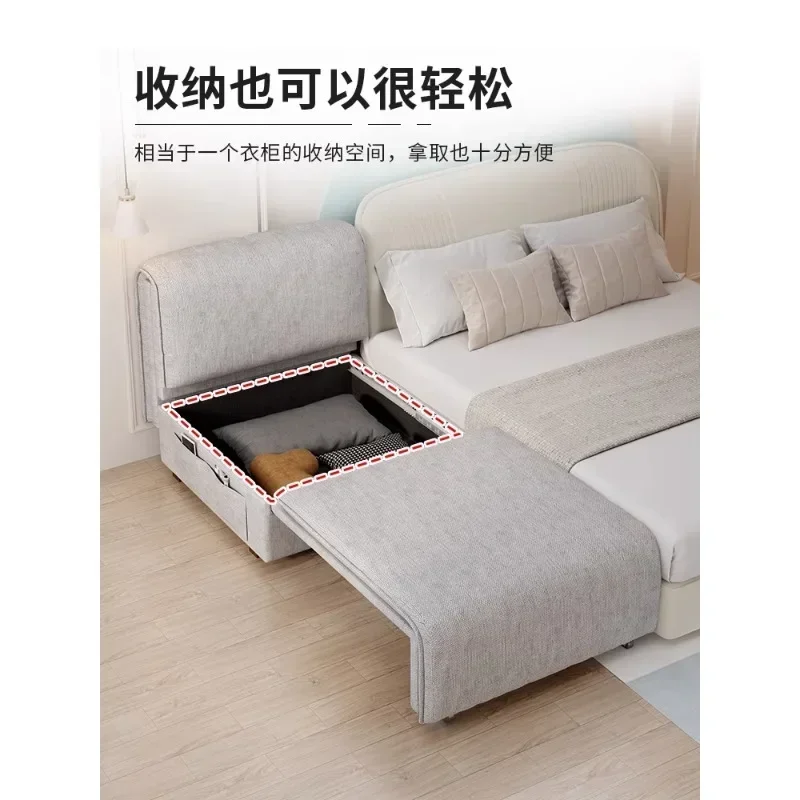 Sofa bed single folding dual-purpose small apartment balcony study multi-functional storage