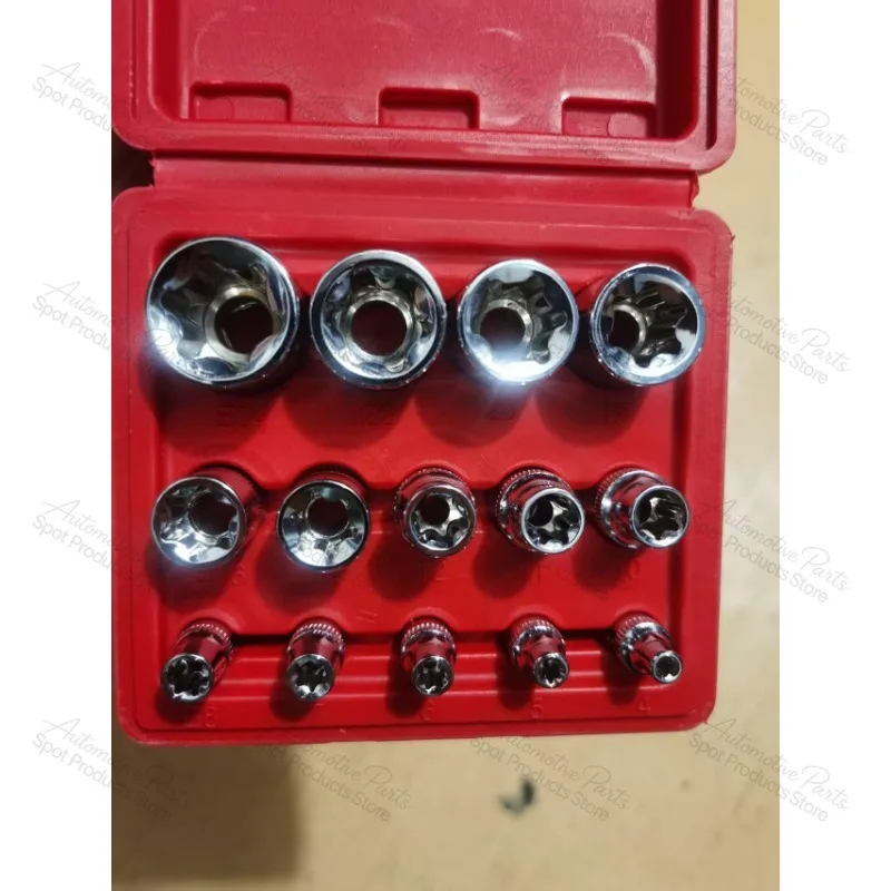 14-Piece E-TORX Socket Set - Premium Female Torx Socket Set, Ultimate Torque Star Sockets, External Torx Sockets