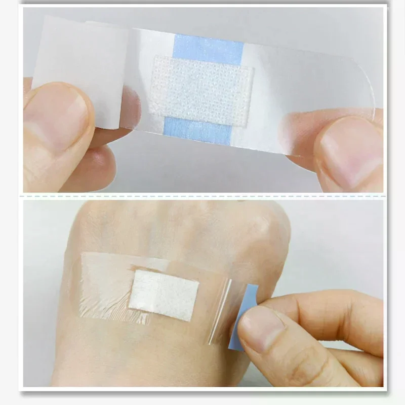 PU Transparent Waterproof Band Aid Adhesive Medical Strips Wound Plaster For Sports Bathing Protective First Aid