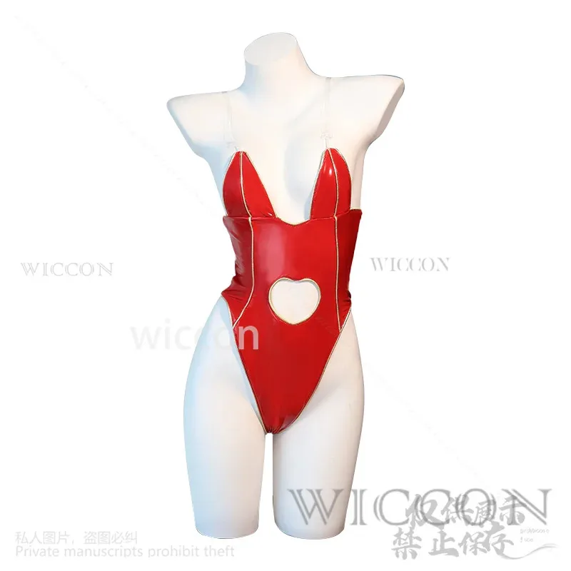 

CyAnime Virtual Vtuber Косплей Idol Houshou Marine Костюм Красный Мокрый Вигляд ПВХ Сексуальный Блестящий Кожаный Зайчик Jirai Kei Girls Customiz