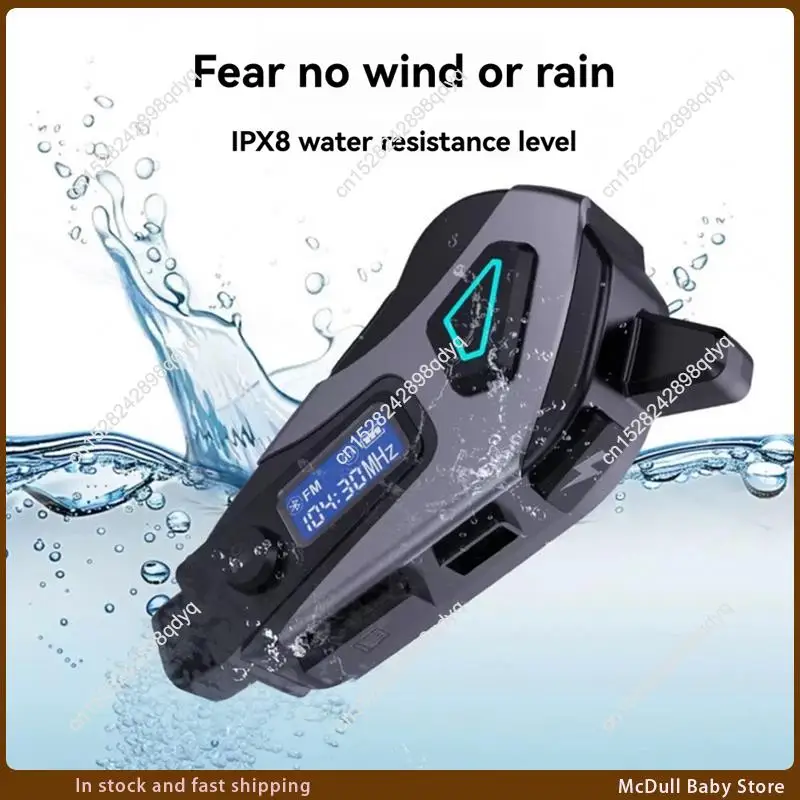 ABJA-K10 DVR Video pantalla LCD casco intercomunicador auriculares Bluetooth 5,4 FM interfono Ipx8 impermeable Moto motocicleta