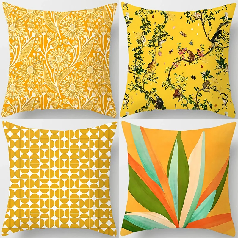 

Office Living Room Home Pillowcase Floral Pattern Pillowcase Car Ornaments