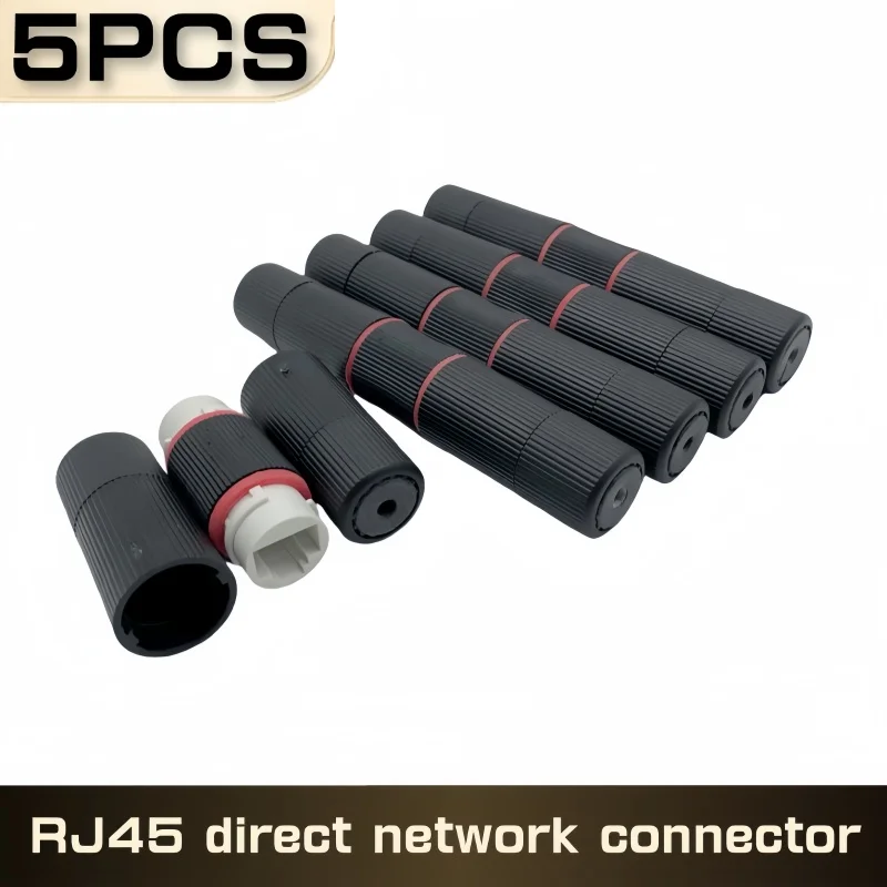 RJ45 Connector Waterproof IP67 Broadband Network Cable Double Head Extender Ethernet Network Straight-through Connector