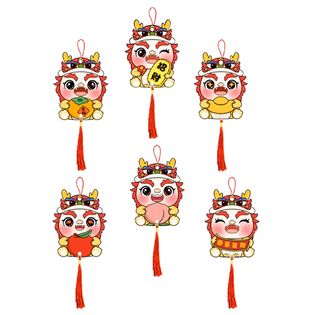 

6 Pcs Decoration New Year Bonsai Pendant Chinese Style Festival Hanging Decorative Pendants