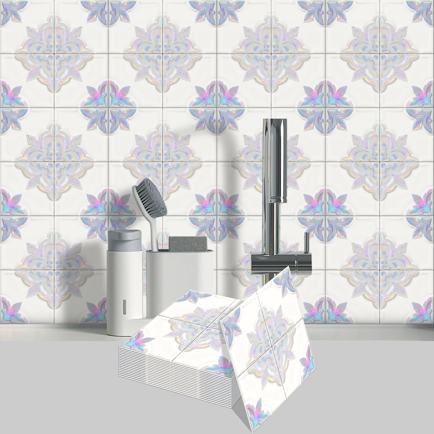 21 Styles Thick Foam European Style Tiles Wall Sticker Kitchen Backsplash Oil-proof Bathroom Cabinet Peel & Stick Art Wall Decal