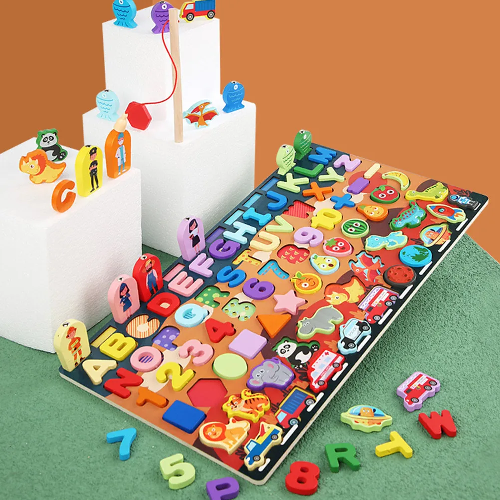 

1Set Early Education Wooden Puzzle Creative Kids Intelligence Development Cognitive Plaything Educational Building Gift