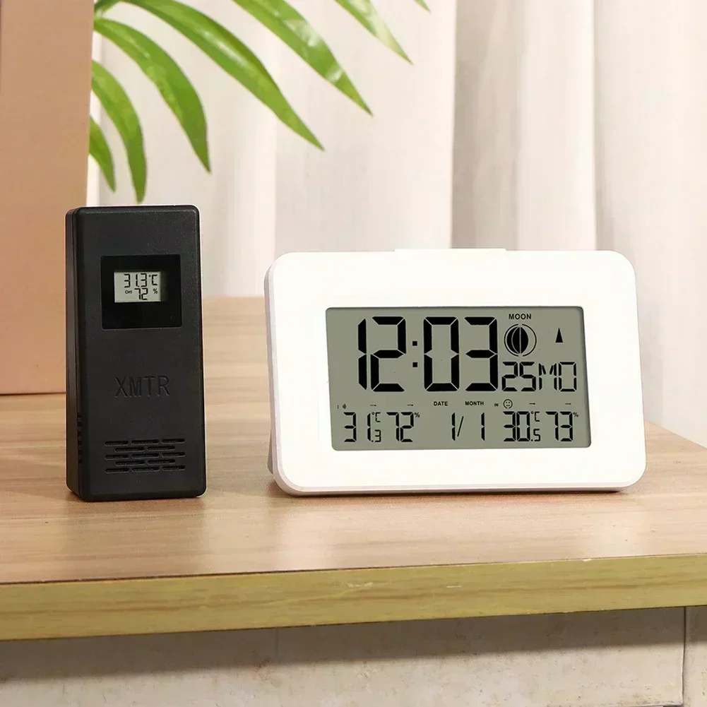 Wireless Weather Station for Indoor Outdoor Use with Temperature Humidity Display and Weather Forecast Functionality