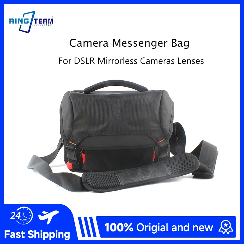Camera Bag Waterproof Shockproof Adjustable Dividers for DSLR Mirrorless Cameras Lenses Travel Photography Shoulder Bag