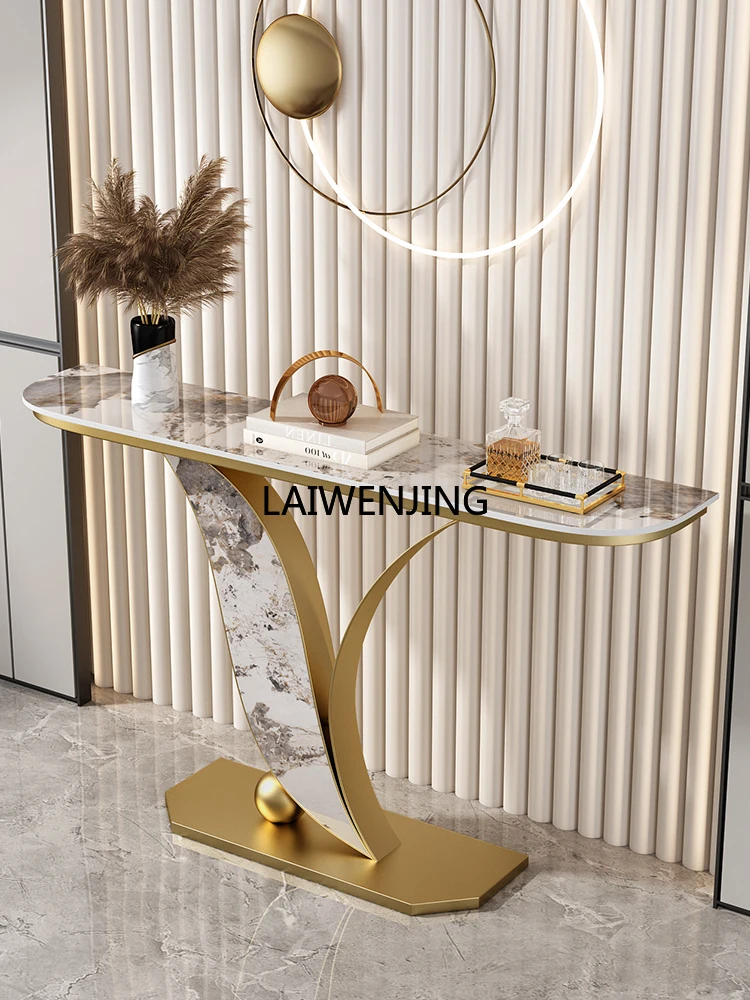 

MQ light luxury entry table simple art decorative cabinet extremely narrow modern semicircular entrance cabinet