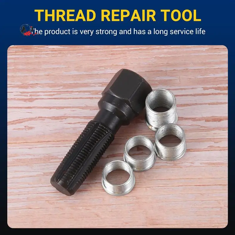 

A10E-14Mm Набор для ремонта резьбы свечи зажигания Набор инструментов для отрезания резьбы Развертка Метчик M14x1,25