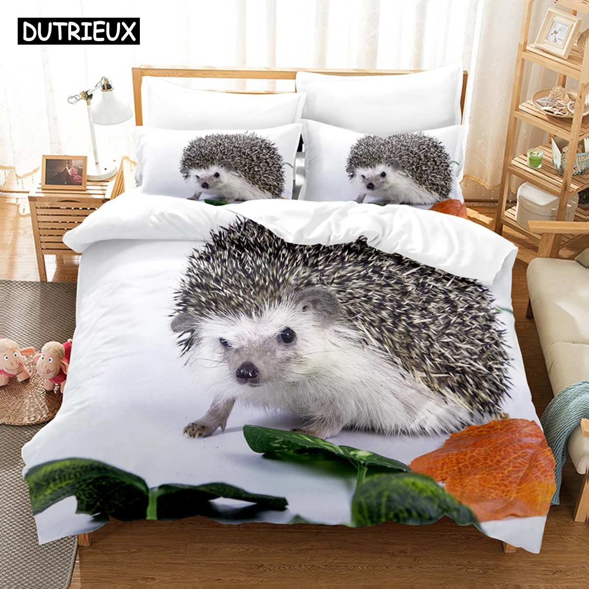 

3D New Hedgehog Bedding Sets Duvet Cover Set With Pillowcase Twin Full Queen King Bedclothes Bed Linen