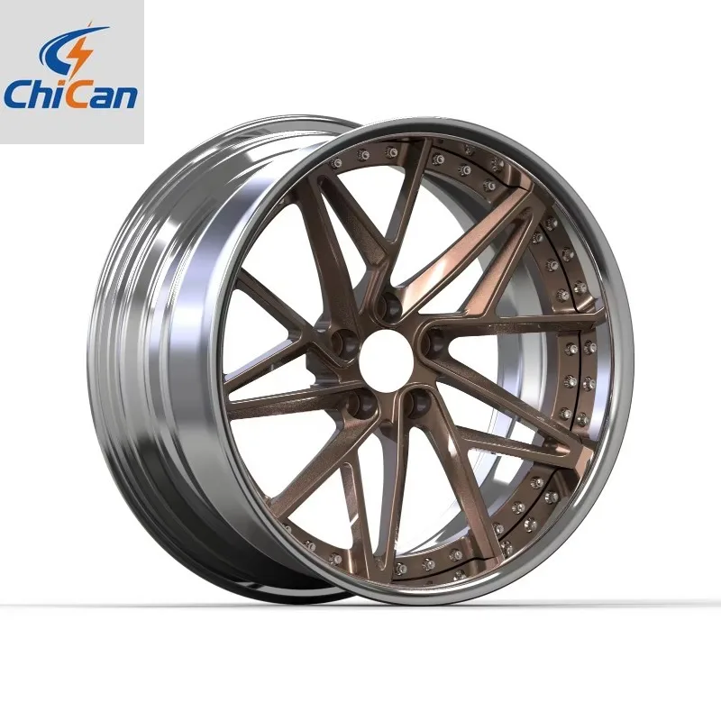 

【2026】Chican Custom Forged 18-22 Inch Forged Car Alloy Wheels T6061 Step Lip 2 Pieces for BMW Three Pieces Forged Rims