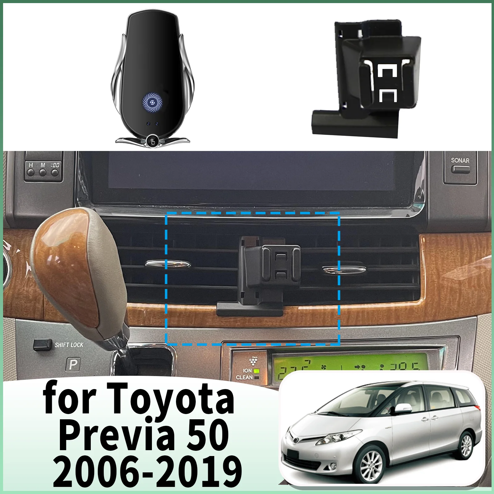 fit for Toyota Previa 50 2006-2019 XR50 Estima Tarago Specific Dashboard Navigation Phone Holder Mount Design Car​​ accessoires