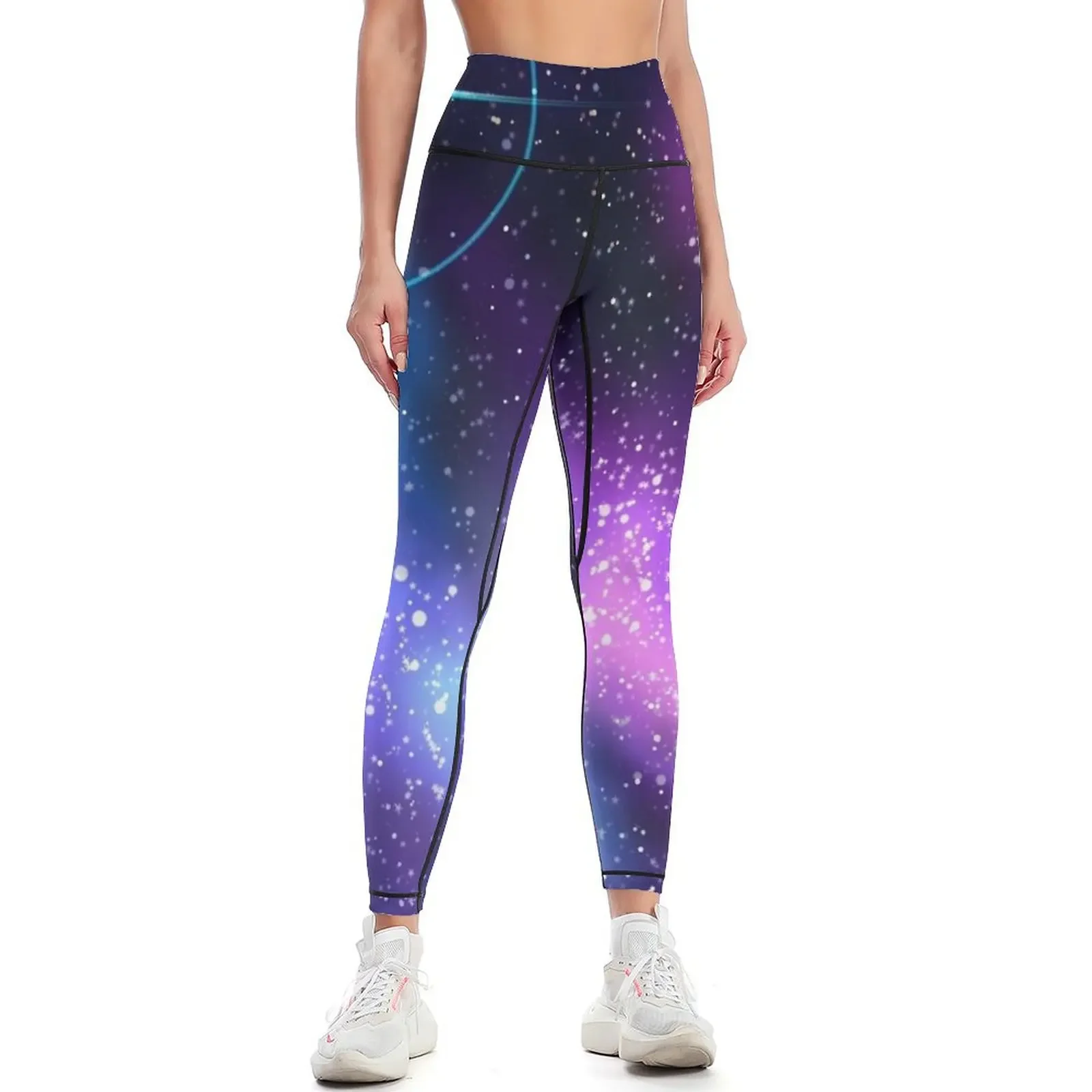 Blobby Galaxy and Diamond Stars Leggings gym's clothing gym clothing Fitness's gym clothes Sports pants woman Womens Leggings