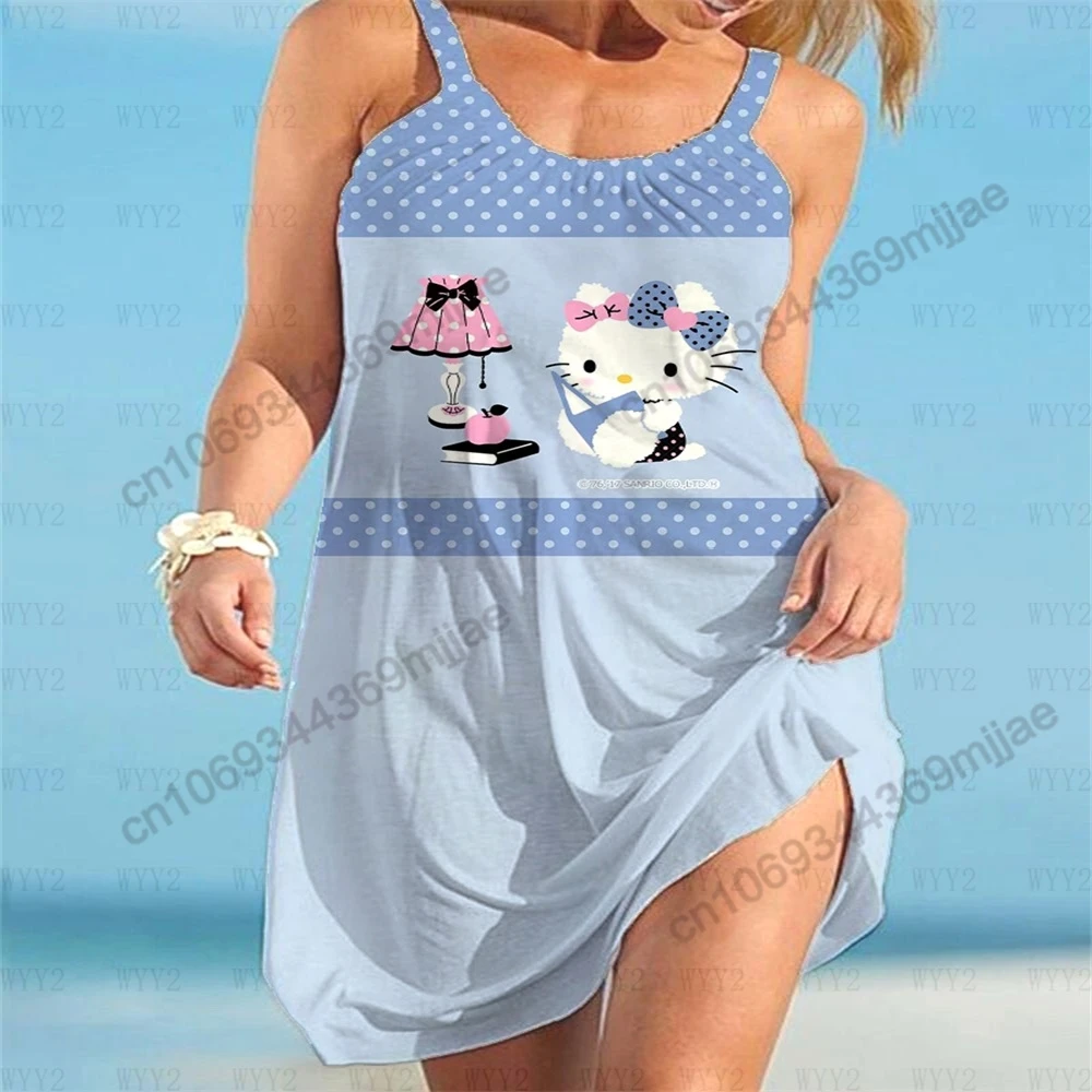 Hellokitty Dames Tops Voor Dames 2023 Ronde Hals Vrouw Kleding Strandjurken Zevity Womans Kleding Zomer Top Y 2K T-Shirt Tees