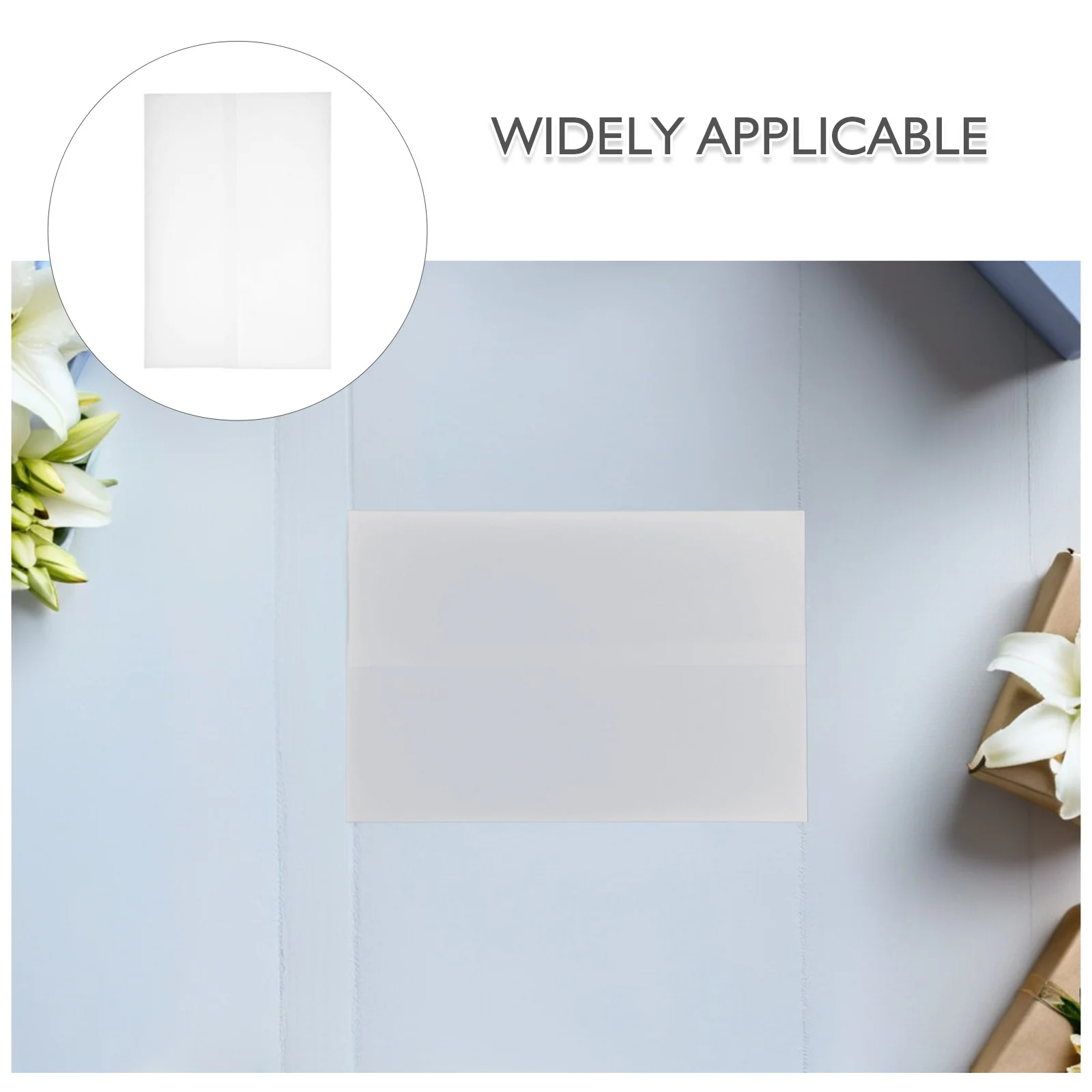 50 Buah Amplop Kertas Kraft Tembus Pandang untuk Kartu Undangan Amplop Kartu Hadiah Pernikahan Amplop Surat Kosong