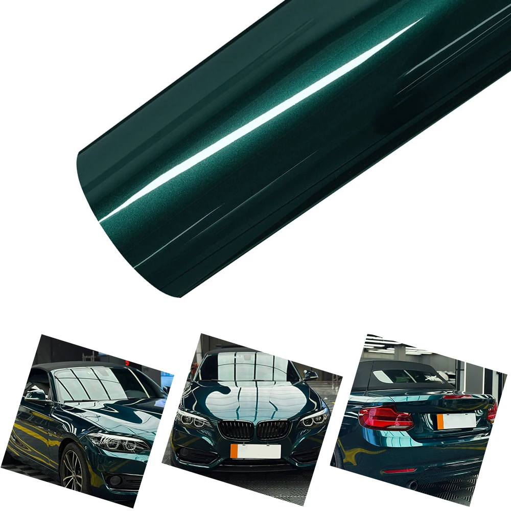 

PET British Racing Green Metallice Car Vinyl Film Auto Wrapping Decal With Air Release Technology Motorcycle Car Body Decoration