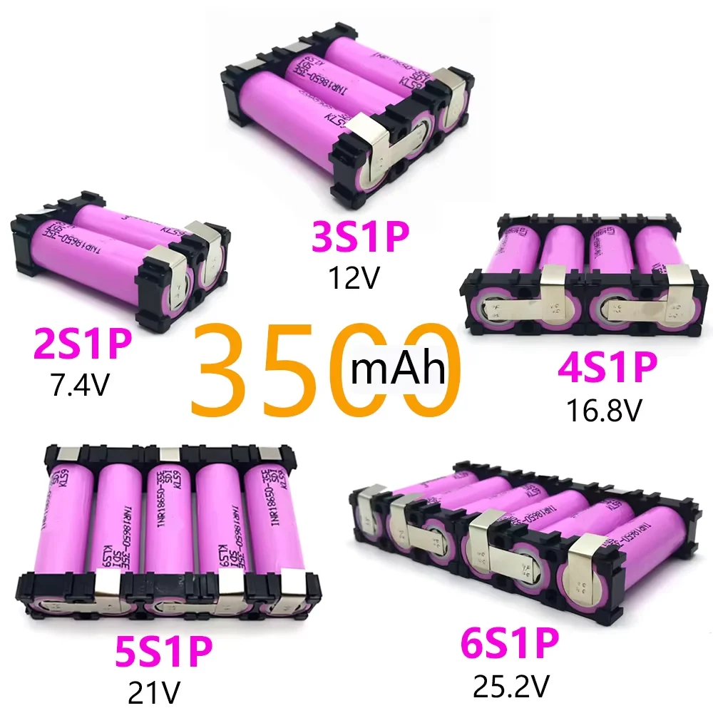 18650 battery pack Customized welding 18650-35E battery pack 3500mAh/7000mAh battery pack 7.4V to 25.2V 2S1P 3S2P 4S1P~5S2P 6S2P