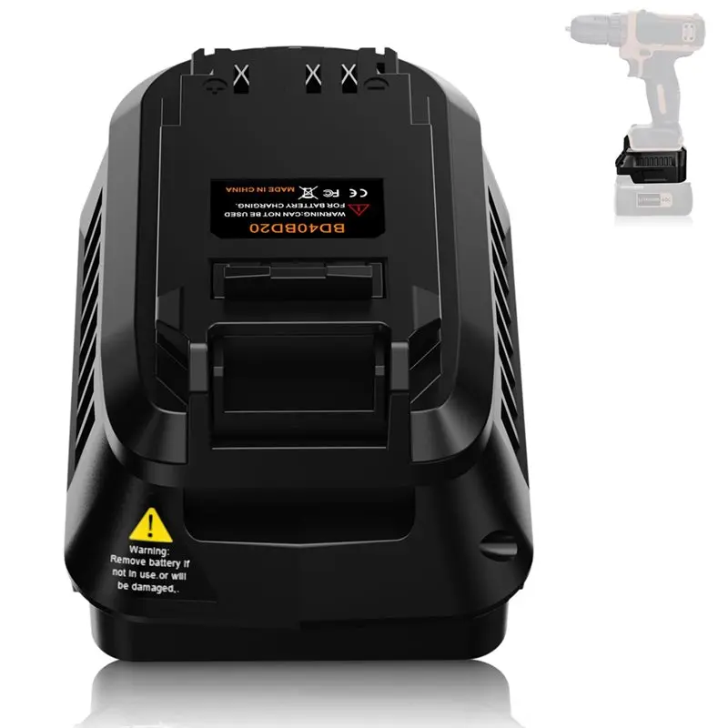 Adattatore batteria Y42A per batteria al litio Black And Decker 40V Converti in lavoro per utensile elettrico a batteria Black And Decker 20V