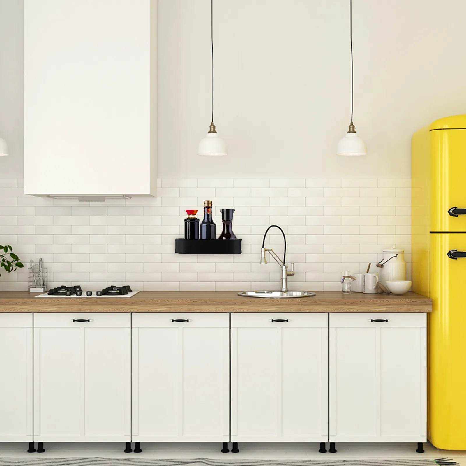 

1 шт. Настенная полка без сверления из алюминиевого сплава для ванной, кухни, душа, туалета