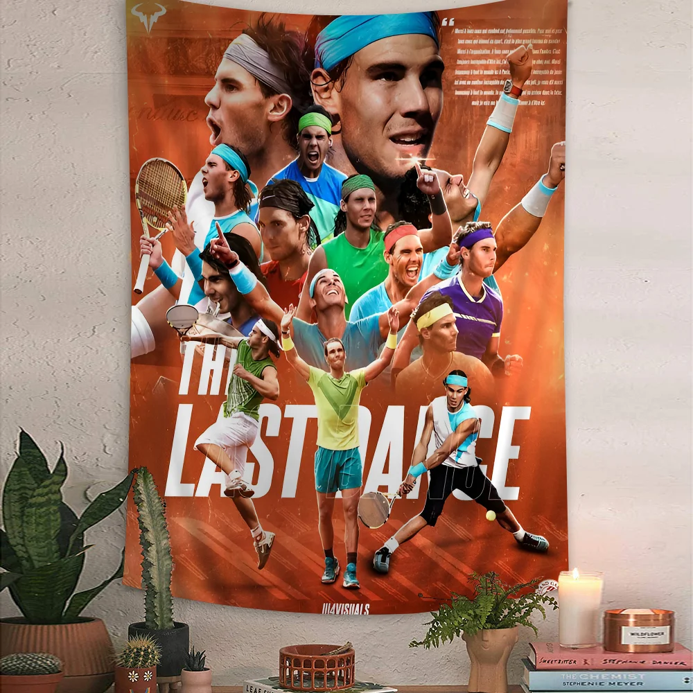 نسيج ملون معلق على الحائط ، التارو المعلق ، سجاد الهيبي ، ديكور فني لجدار النوم ، R-Nadal ، R-Roger ، N-Nadal