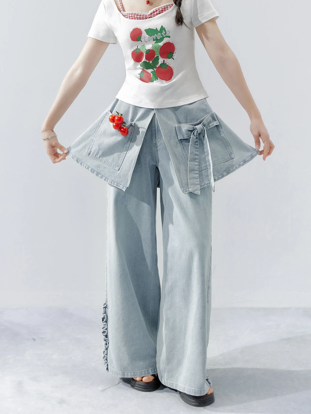 

Light Wa Straight Leg Jeans Women's plus Size Casual Cotton Denim Pants Comfortable Fit Summer Season Ladies Faion