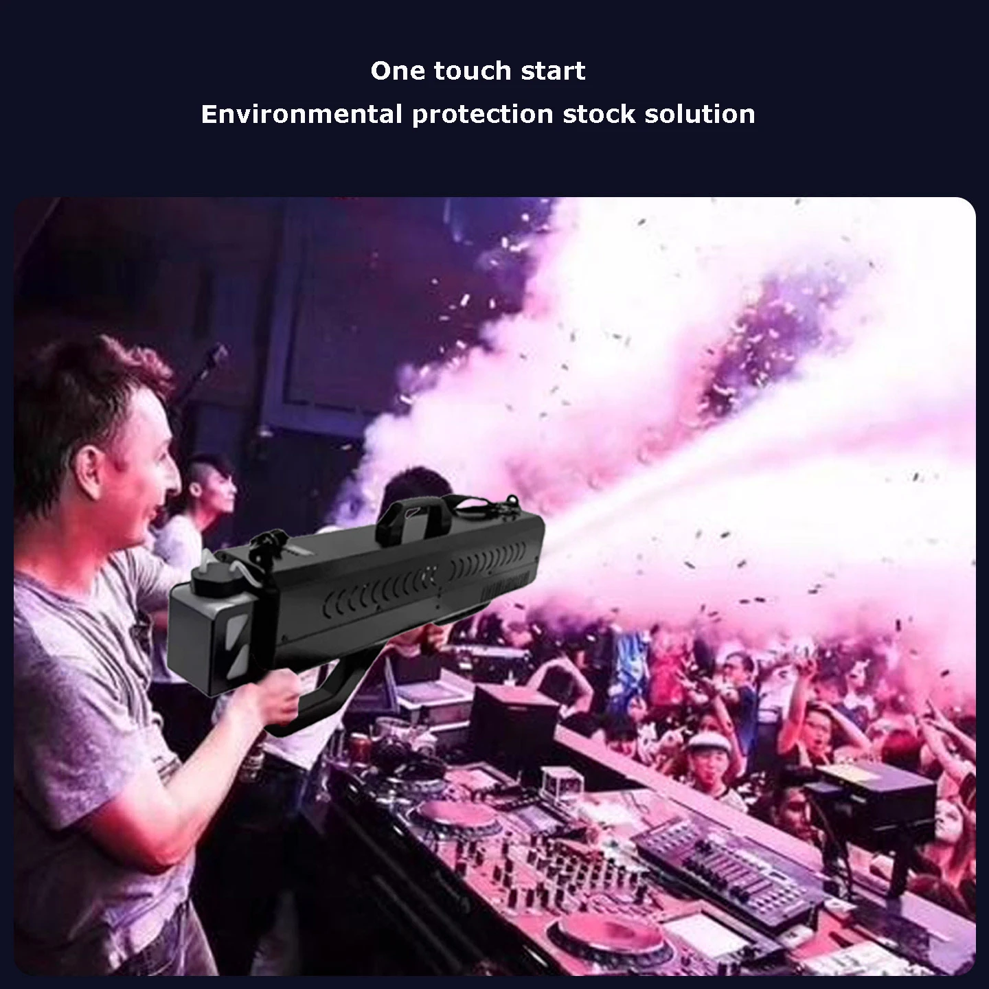 Portable Wedding Cannon Liquid Stage Concert Event Show Party Handheld Mist Fogger Color Smoke Column Rent Fog Gun Machine Spray