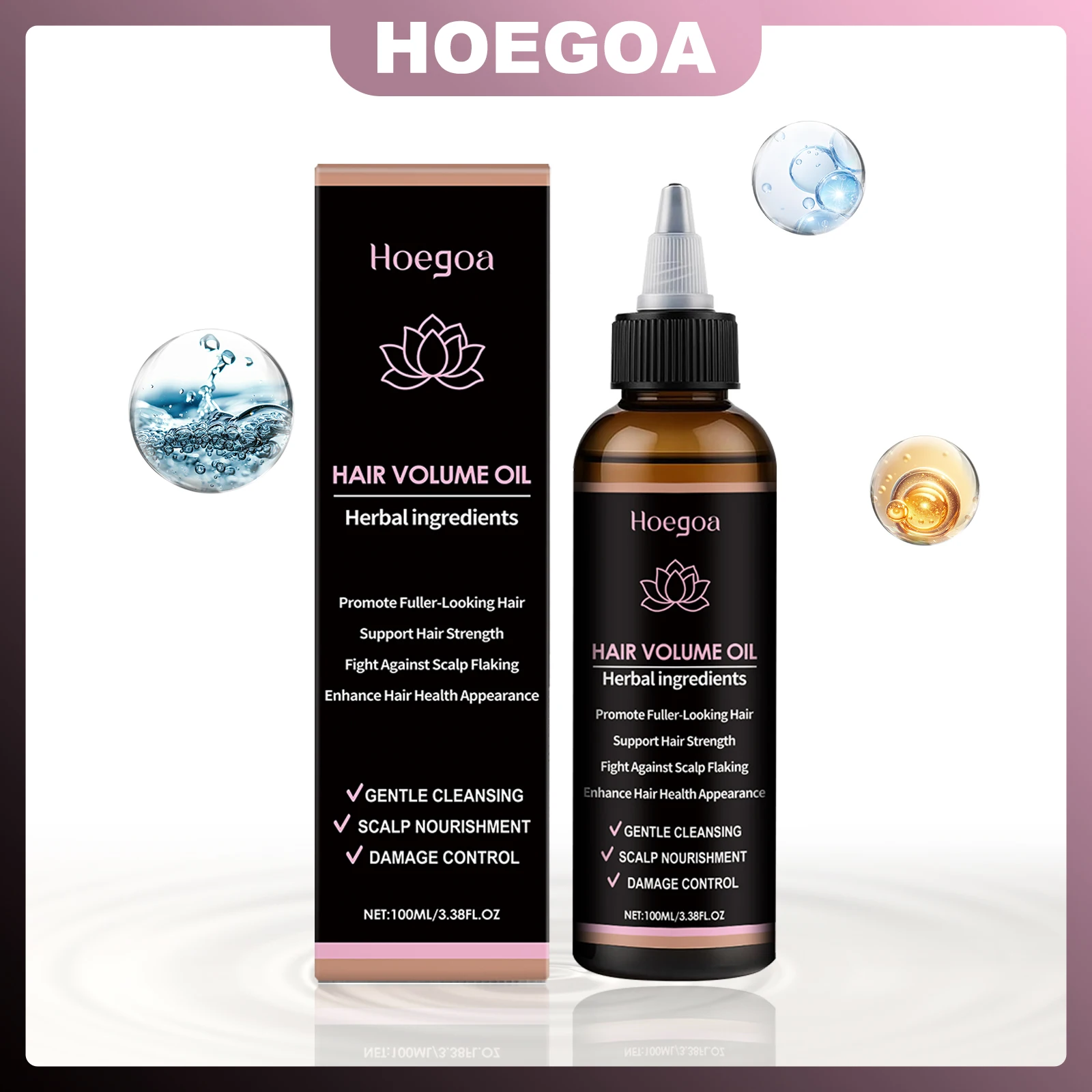 

HOEGOA Hair Growth Hair Dense Care Essential Oil Deeply Penetrate Scalp Nourish Roots Activate Follicles Promote Natural Growth