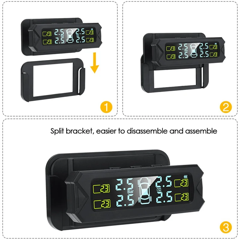 Tire Pressure Monitoring System Tpms on the Windshield Wireless Safety Tire Pressure Monitor with 4 Sensors