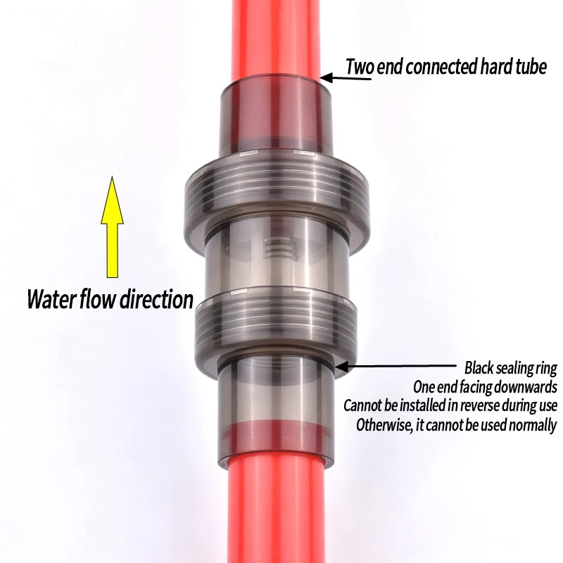 1-5PCS ID20/25/32mm Fish Tank Aquarium Check Valve Garden Irrigation Prevent Water Backflow PVC  Fittings Pipe Water Connector
