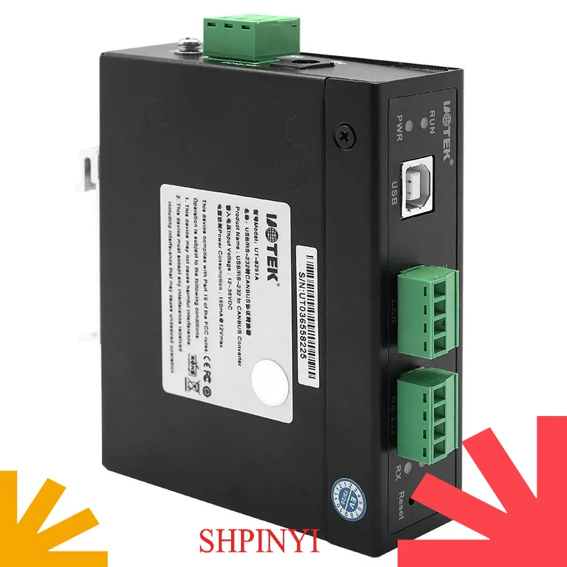 

Durable USB Can 2.0 Protocol RS232 to CAN BUS Converter USB-B RS-232 Serial Adapter Industrial Grade Connector UT-8251A
