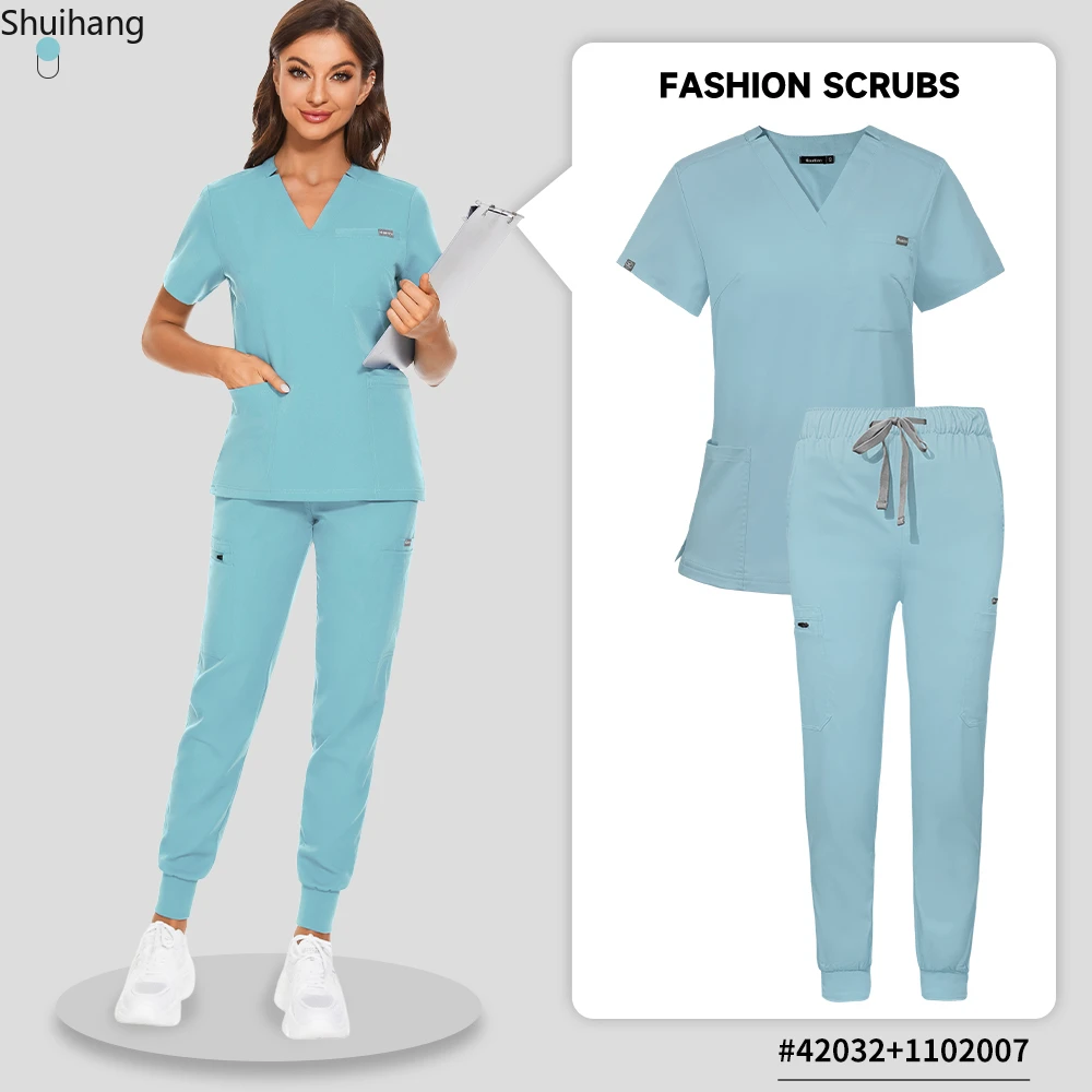 Medical Uniform Scrubs Nurse Accessories Uniform Unisex Clinical Overalls Women Men Operating Room Jogger Suit Doctor Tops Pants