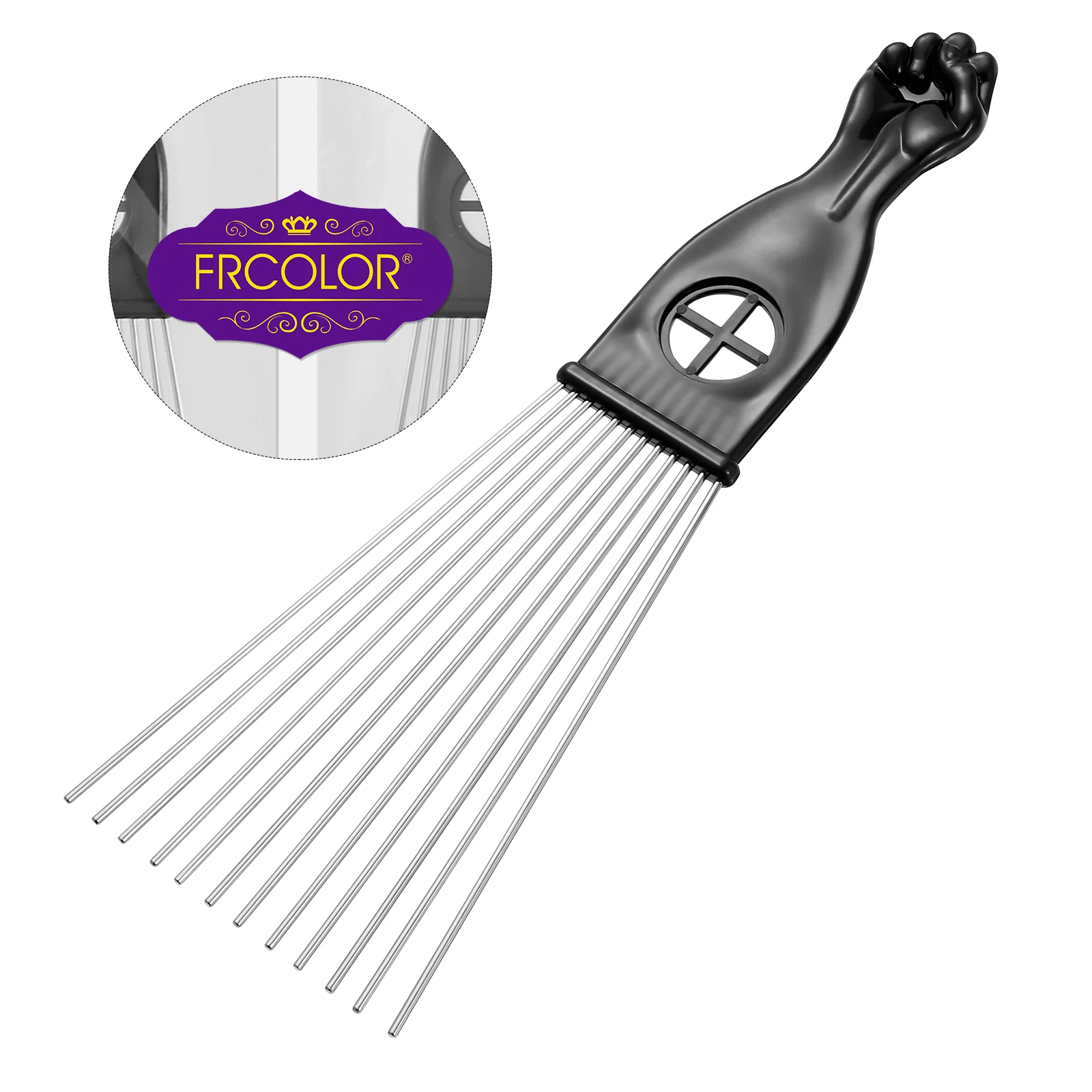 Slick Comb Wide Hair Styling Supplies Hairdressing Metal Pick Steel Needle Rake Man