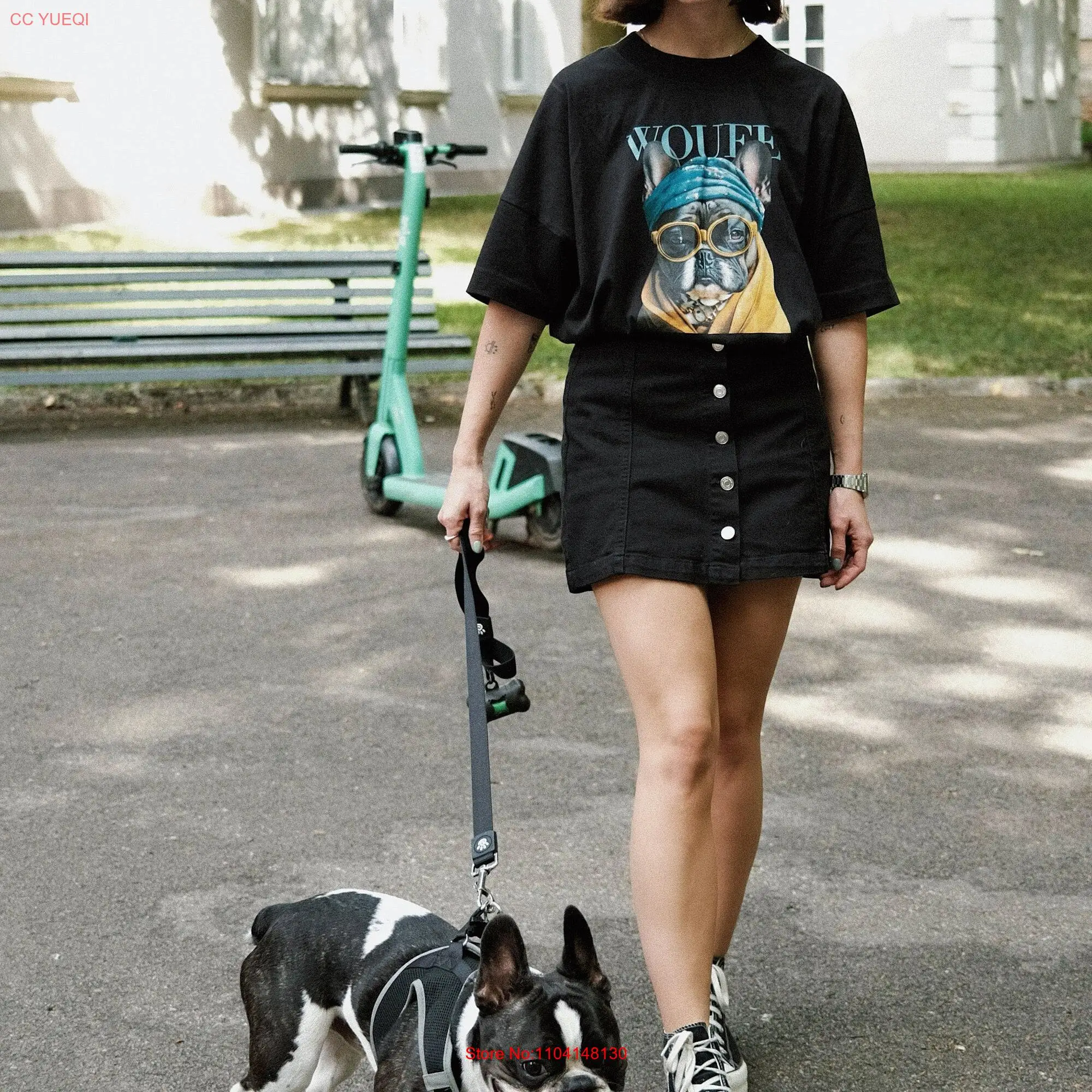 Fashion French Bulldog t shirt Dog lovers Frenchie Oversize tee for Blaster DOGAILAND long or short sleeves