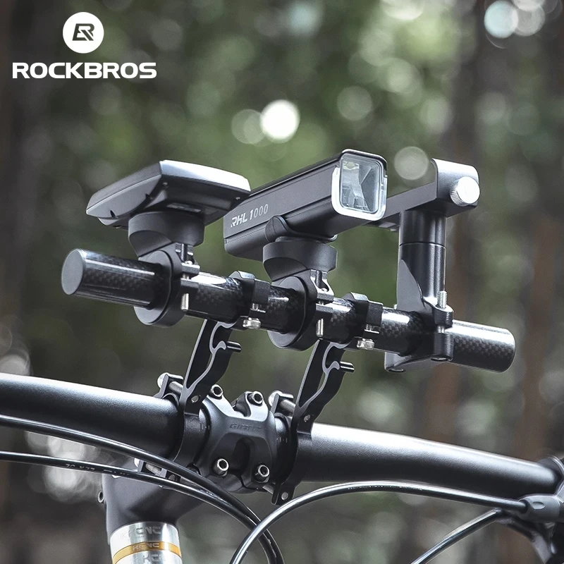 ROCKBROS Bicycle Handlebar Extension Bracket Carbon Fiber Multifunctional Bike Support Rack For GPS Computer Light Mount Holder